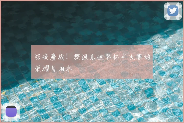 深夜鏖战！樊振东世界杯半决赛的荣耀与泪水